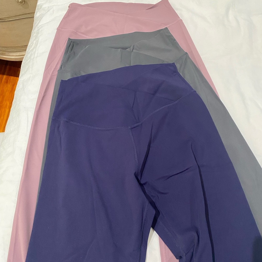 3 pack Women's Bootleg Yoga Pants V Crossover High Waisted Workout Pants